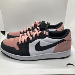 Nike Air Jordan 1 Low Crimson Tint Pink Black White CZ0790 061 Men's Size 13
